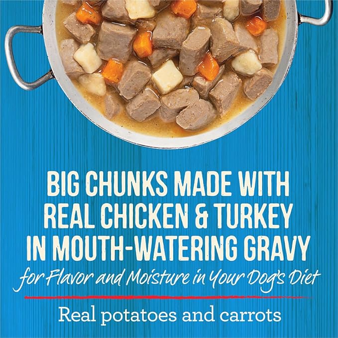 Merrick Chunky Grain Free Premium And Wholesome Canned Dog Food, Real Meat Carvers Delight Dinner In Gravy - (Pack of 12) 12.7 oz. Cans