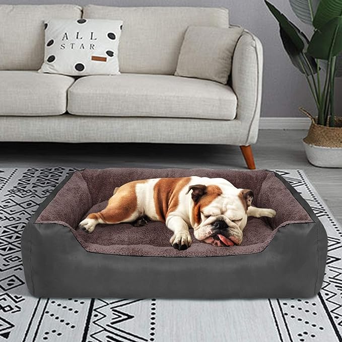 PUPPBUDD Dog Beds for Medium Dogs, Washable Dog Bed Comfortable and Breathable Pet Bed Rectangle Warming Dog Bed for Medium Dogs