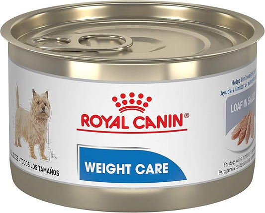 Royal Canin Weight Care Loaf in Sauce Wet Dog Food, 5.2 oz can (24-Count)