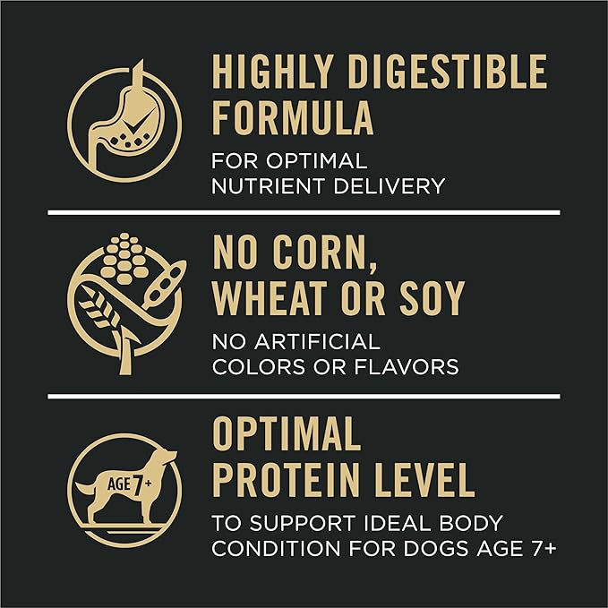 Purina Pro Plan Sensitive Skin and Stomach Dry Dog Food Senior Adult 7 Plus Salmon and Rice Formula - 16 lb. Bag