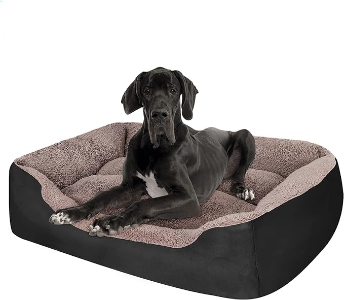 PUPPBUDD Dog Beds for Extra Large Dogs, Rectangle Washable Dog Bed Comfortable and Breathable Pet Sofa Warming Orthopedic Dog Bed for Jumbo Dogs