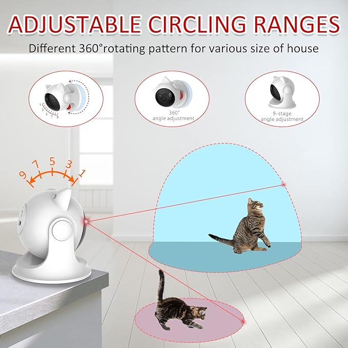 Automatic Cat Laser Toy, Interactive Cat Toys for Indoor Cats/Kitty/Dogs