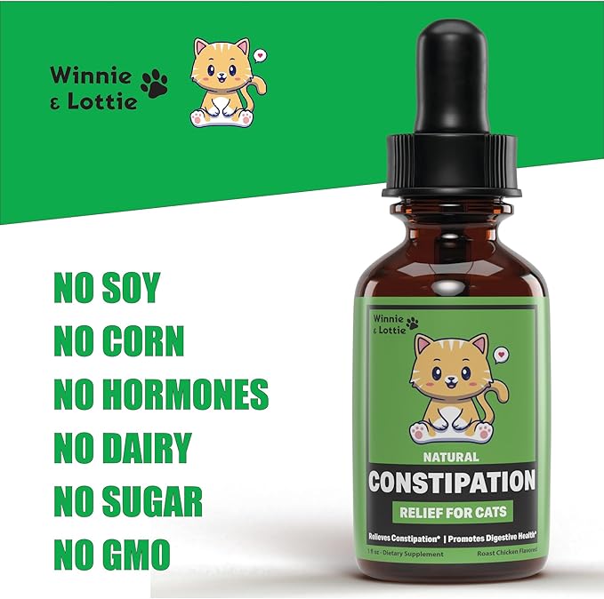 Constipation Relief for Cat | Cat Constipation Relief | Cat Laxative | Cat Laxative Constipation Relief | Constipation Relief for Cats | Cat Stool Softener | 1 fl oz | Chicken Flavor