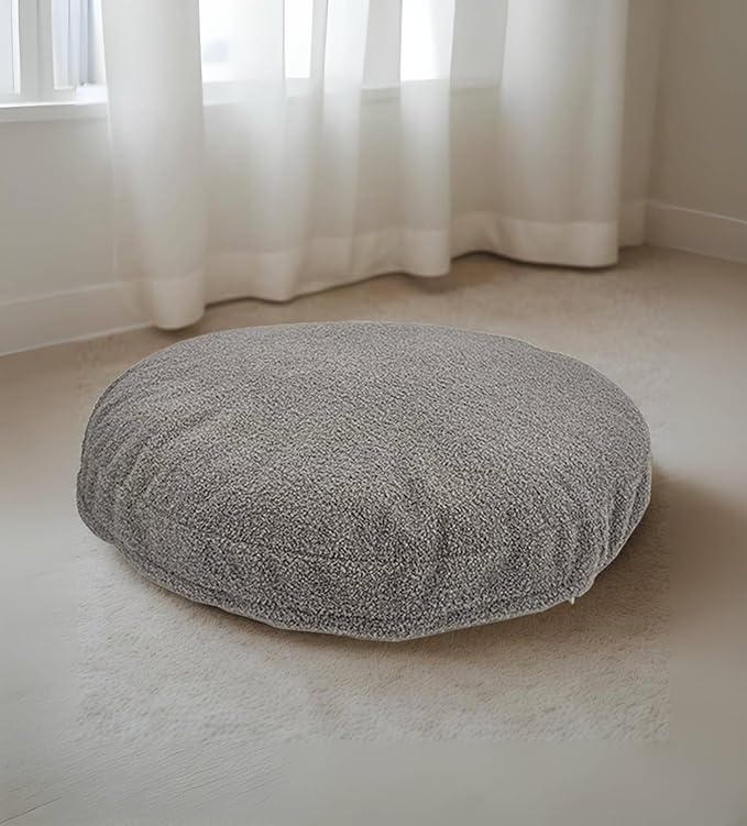 Waterproof Zipper Dog Bed Cover Round Washable Faux Fur Donut Dog Bed Replacement Cover 36 Inch