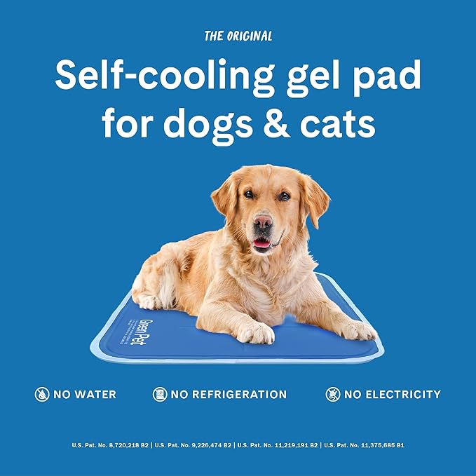 The Green Pet Shop Dog Cooling Mat, Large - Pressure Activated Pet Cooling Mat For Dogs, Sized For Large Dogs (46 - 80 Lb.) - Non-Toxic Gel, No Water or Electricity Needed for This Dog Cooling Pad