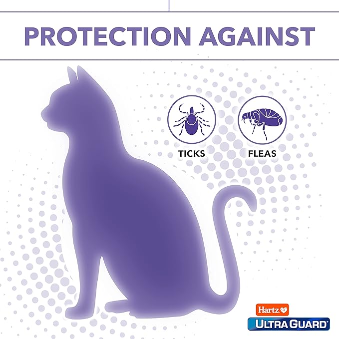 Hartz UltraGuard Purple Flea & Tick Collar for Cats and Kittens - 7 Month Protection (Pack of 3)