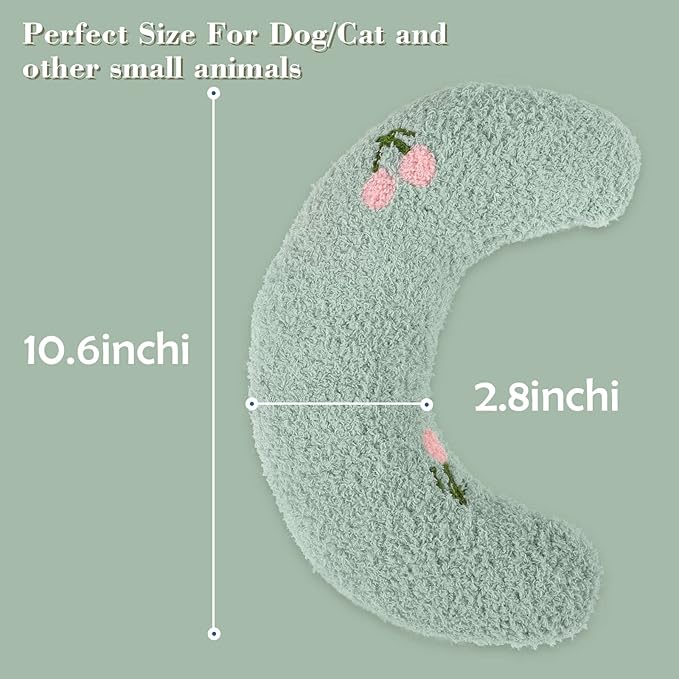 T'CHAQUE Soft Dog Bed Pillows, Ideal Naptime Sleeping Companion for Small Dogs and Cats, Pet Neck Pillow for Upper Spine and Calming Support, Cuddle Snuggle Doggy/Kitten Pillow Training Toy