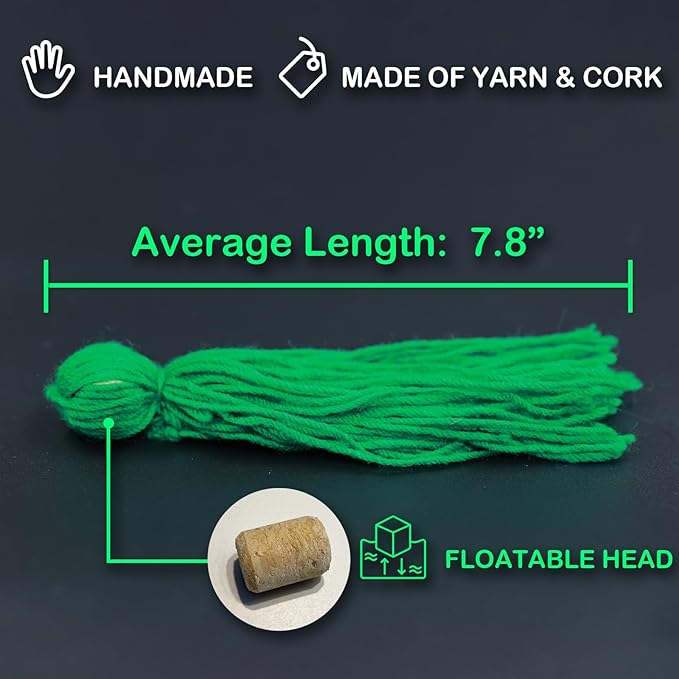 Fish Breeder Spawning Mop for Fish Tank, Floating Fish Breeding Mop for Egg Laying, Green (Green)