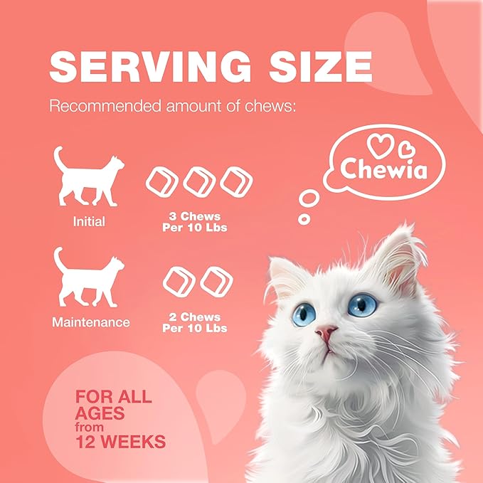 Flea Treatment for Cats - Daily Oral Cat Flea and Tick Treatment Chews - Chewable Kitten Flea Treatment - Soft Treats for All Breeds & Ages - Natural Chicken-Flavor Flea and Tick Supplement for Cats