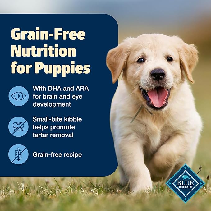 Blue Buffalo Freedom Grain-Free Puppy Dry Dog Food With DHA, Complete & Balanced Nutrition for Puppies, Made in the USA With Natural Ingredients, Chicken & Potatoes, 4-lb. Bag