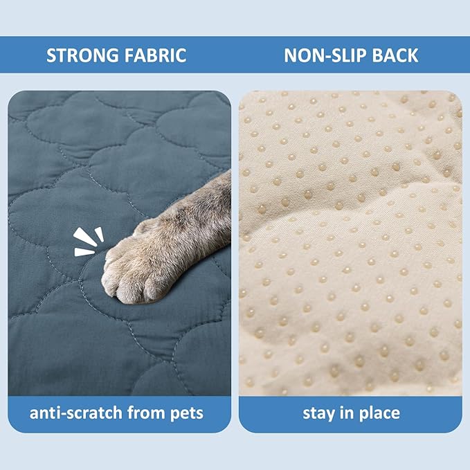 CHHKON Dog Bed Covers Replacement Washable Waterproof Pet Puppy Bed Cover for Dog, Cover Only (Blue,20x15x6 inch)