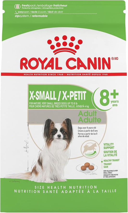 Royal Canin X-Small Adult 8+ Dry Dog Food, 2.5 lb bag