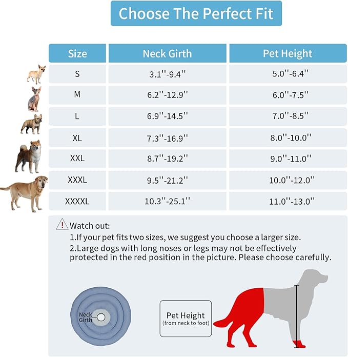 Gagabody Dog Cones for Medium Dogs,Comfortable Adjustable Soft Dog Cone Alternative After Surgery,Elizabethan Donut Collar for Medium Dogs Recovery,Different Sizes for Cats,Large Dogs and Small Dog