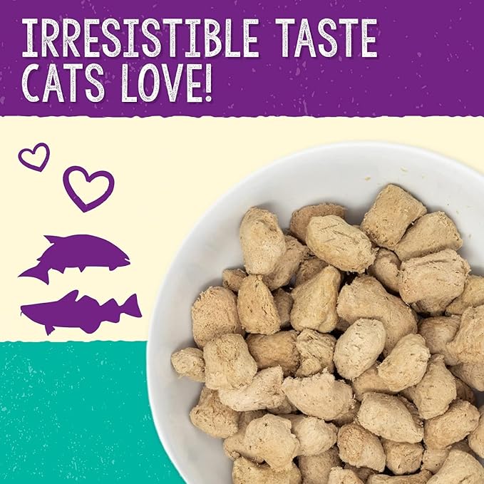 Stella & Chewy's Freeze-Dried Raw Cat Dinner Morsels – Grain Free, Protein Rich Cat & Kitten Food – Sealicious Salmon & Cod Recipe – 18 oz Bag