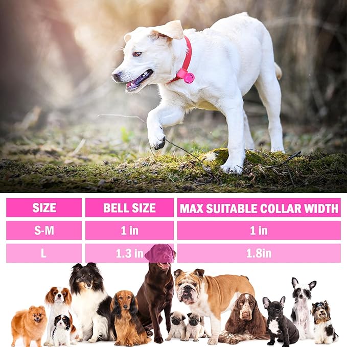 SCENEREAL Large Dog Collar Bell, 2 Pack Dog Bell for Collar, Noise Maker Extra Loud Anti-Theft Bell for Training, Hiking, Walking, Hunting, Pet Tracker, Save Birds & Wildlife