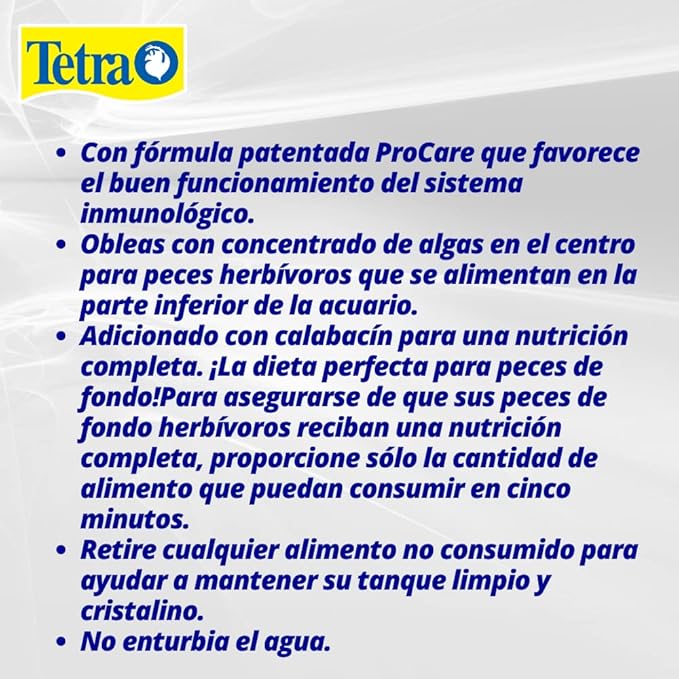 Tetra PlecoWafers 86 Grams, Nutritionally Balanced Fish Food For Algae Eaters , 3.03 Ounce (Pack of 1)