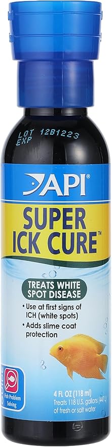 API LIQUID SUPER ICK CURE Fish remedy, Freshwater and Saltwater Fish Medication 4 fl oz(Pack of 1), White