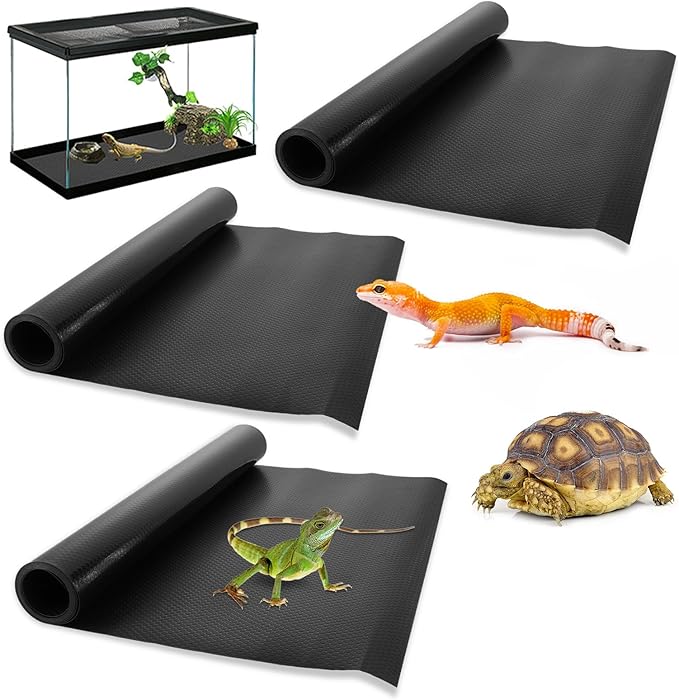 3Pcs Bearded Dragon Tank Accessories, Reptile Carpet, Reptile Mat Warming Reptile for Leopard Gecko Lizard Bearded Dragon Tank Accessories