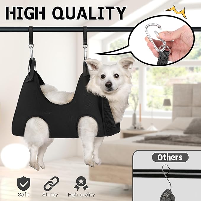 Supet Dog Grooming Hammock Harness for Cats Dogs, Relaxation Pet Grooming Hammock Restraint Dog & Small Animal Leashes Sling for Grooming Dog Grooming Helper