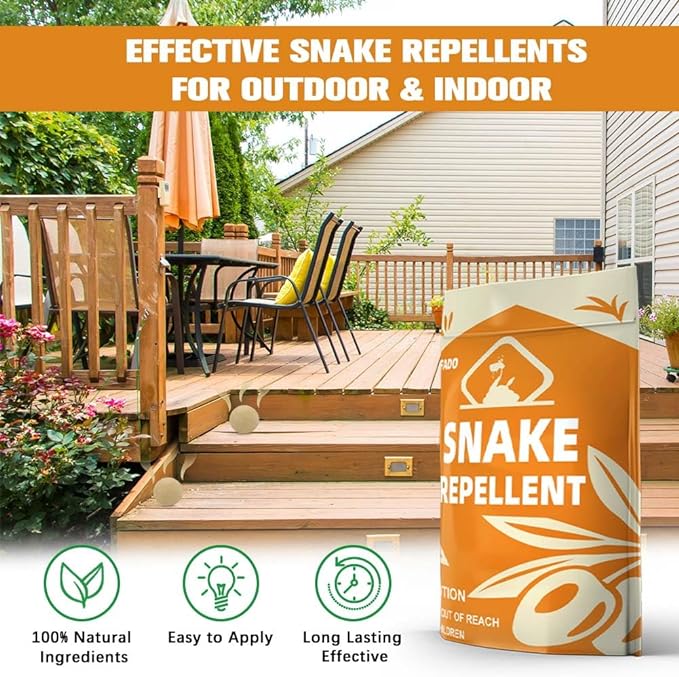 Snake Repellent for Yard Powerful, Keep Snake Away Repellent for Outdoors, Snake Repellent for Outdoors Pet Safe, Snake Repellant Outdoor and Home, Yard Snake Out Repellant Effectively- 8 Packs