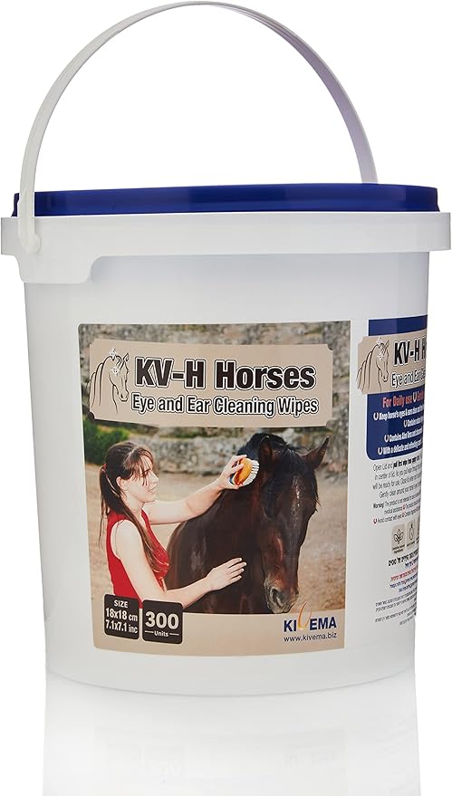 Horses Cleaning Gentle Wipes - Pack of 300 Horse Gentle Wipes Ideal for Sensitive Areas Like Ears, Eyes | Removes Dirt, Grime and odor (300)