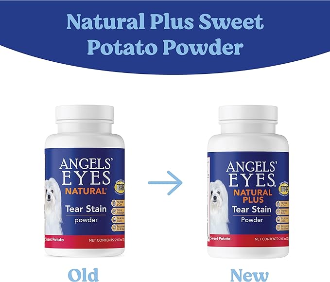 Angels’ Eyes Natural Plus Tear Stain Prevention Sweet Potato Powder for Dogs |All Breeds|No Wheat No Corn|Daily Support for Eye Health| Proprietary Formula|Limited Ingredients| Vegetarian|Nt 75g