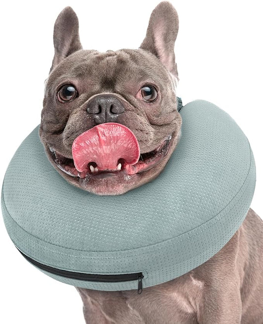 Supet Inflatable Dog Cone Collar for After Surgery Donut, Soft Dog Cones for Small Medium Large Dogs Pets, E Collar Dog Neck Donut Collar Alternative After Surgery