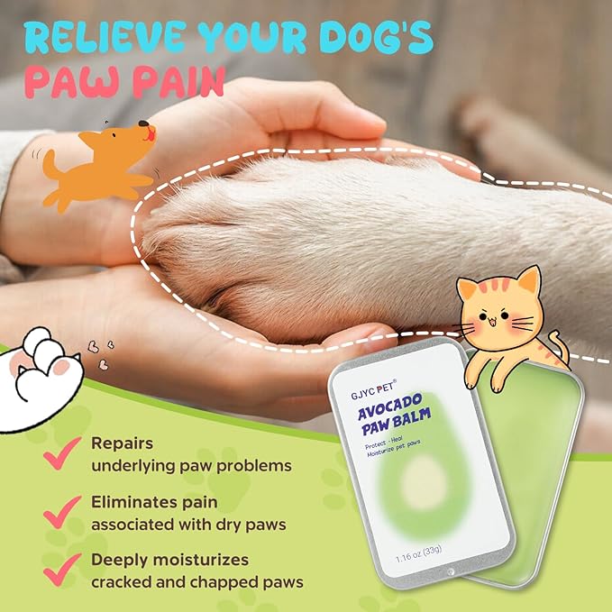 Avocado Paw Butter for Pets (33g) - Natural Moisturizing Cream for Dogs & Cats, Protects & Softens Paw Pads
