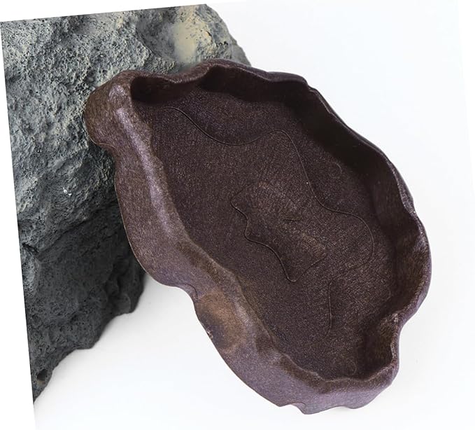 FOMIYES Reptile Bowl for Food and Water, Lizard Feeding Dish, Breeding Tray, Aquarium Crested Hermit Crab