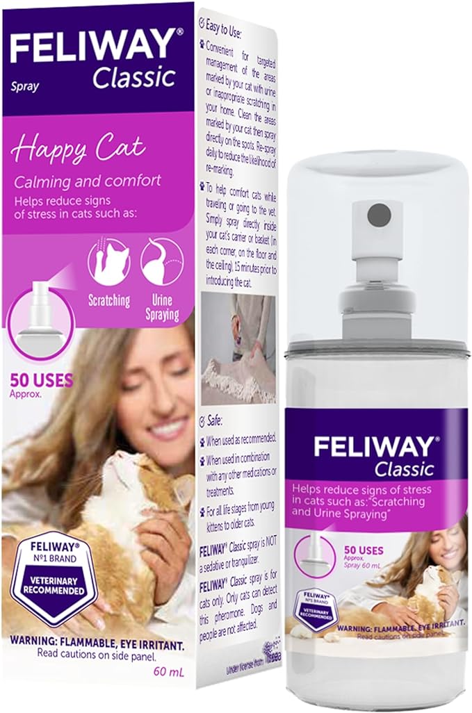 FELIWAY Classic Cat Calming Pheromone Spray (60 mL)