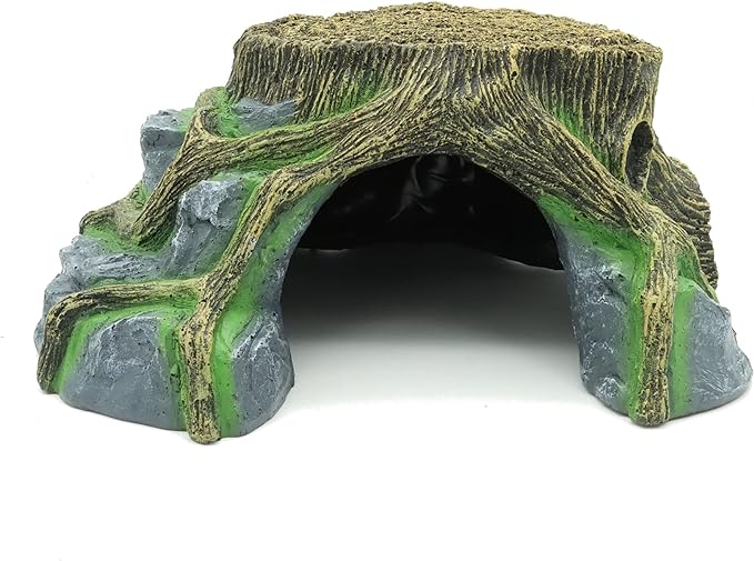 Resin Large Turtle Tank Accessories Reptile Hideouts Cave Habitat Decor for Gecko Leopard Lizards Toad