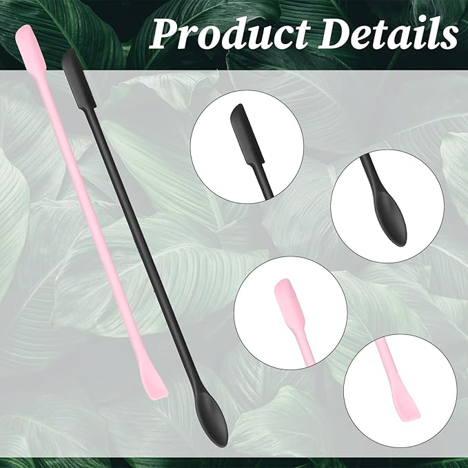 2Pcs Reptile Food Spoon Silicone Crested Gecko Feeding Spoon, Crested Gecko Food Mixing Spoon for Gecko Lizard Gargoyle Bearded