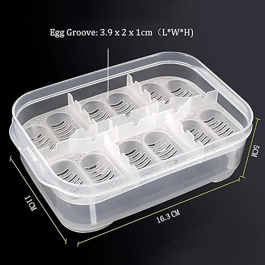 Reptile Egg Incubator Professional Hatcher Hatching Box Case Tray Plastic Breeding Incubator for Hatching Snake,Lizards, Reptiles,Gecko(12 Slots Without Thermometer)