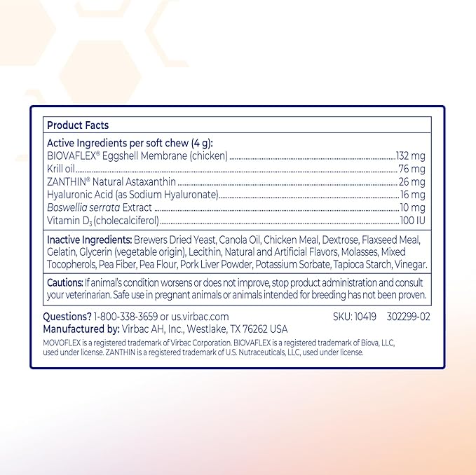 Advanced Joint Support Supplement for Dogs - Hip and Joint Support - Dog Joint Supplement - Hip and Joint Supplement Dogs - 60 Soft Chews for Medium Dogs (by Virbac)
