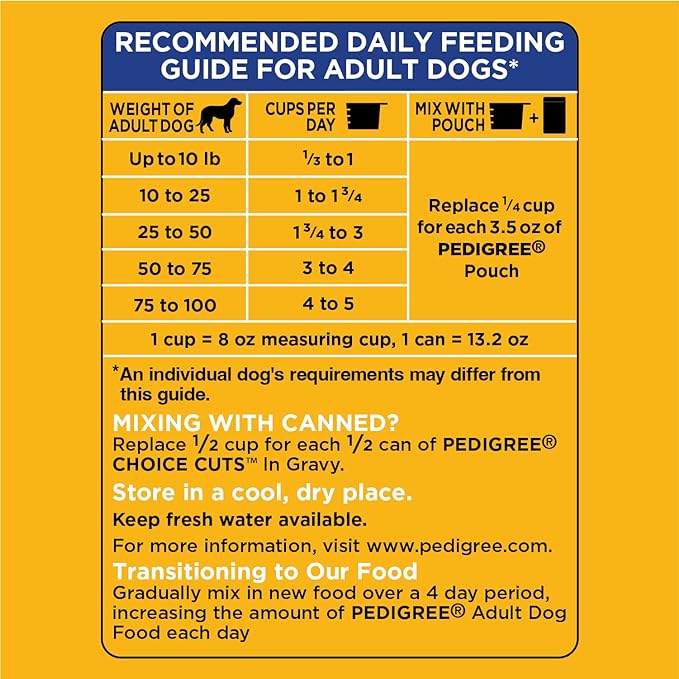 PEDIGREE Complete Nutrition Adult Dry Dog Food Roasted Chicken, Rice & Vegetable Flavor Dog Kibble, 17 lb. Bag