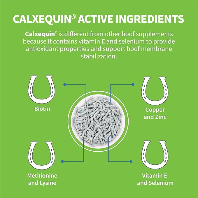 Cosequin Calxequin Pellets Daily Hoof Support for Horses with Vitamin E + Selenium, 1260 Grams