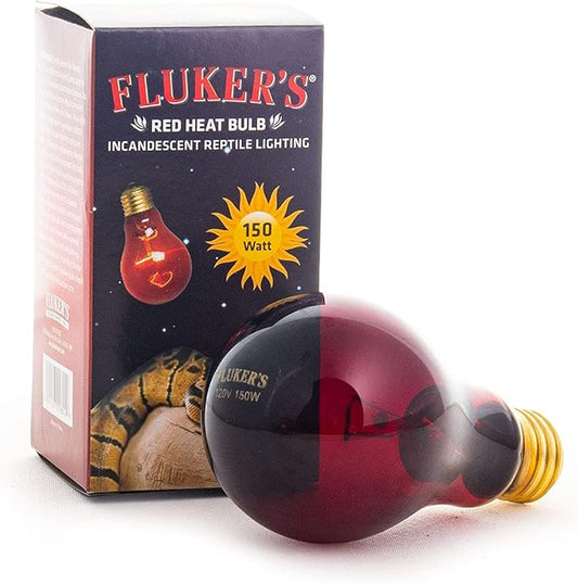 Fluker's Incandescent Red Heat Bulbs for Reptiles, 150 Watt