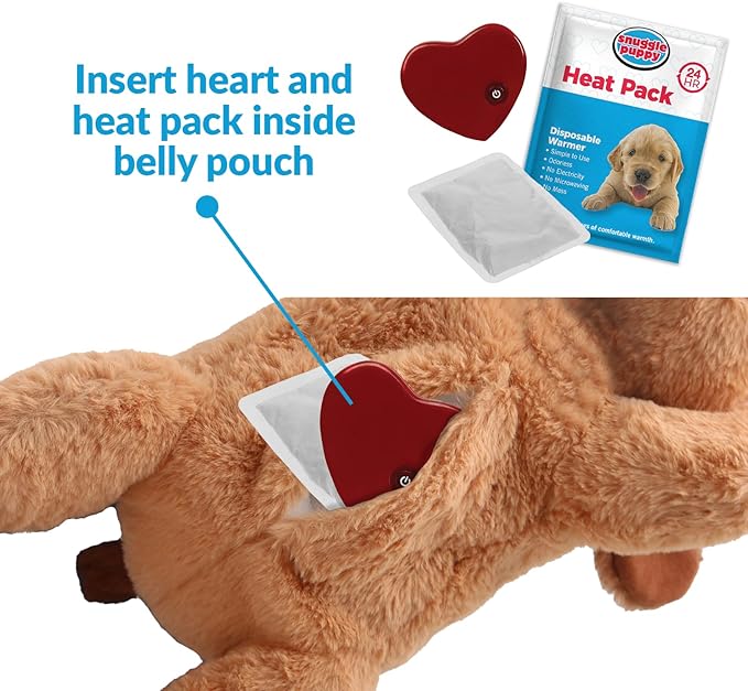 SmartPetLove Limited Edition - Original Snuggle Puppy Heartbeat Stuffed Toy for Dogs. Pet Anxiety Relief and Calming Aid, Comfort Toy for Behavioral Training in Sleeping Biscuit