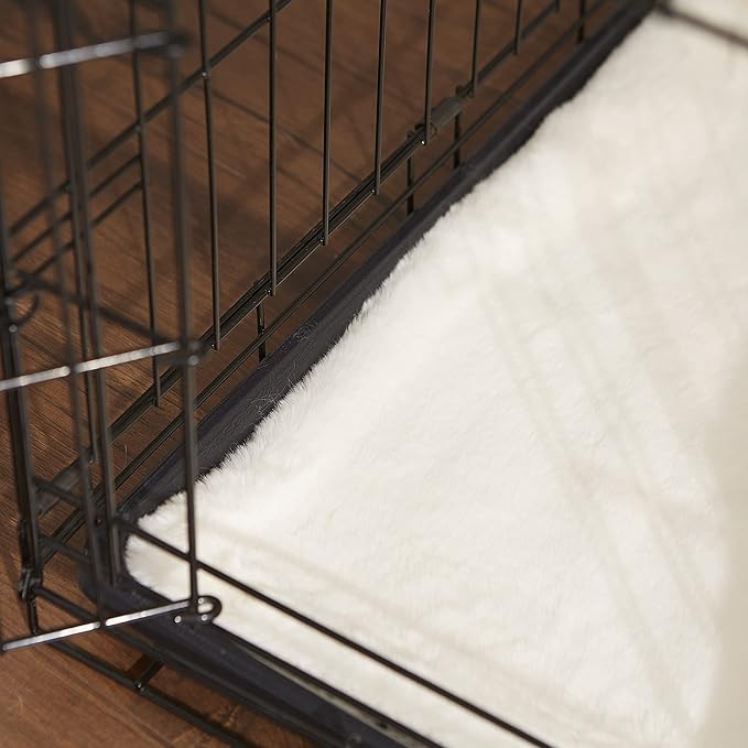 Bone Dry Faux Fur Pet Cage Liner, XXX-Large - 29 x 48", White