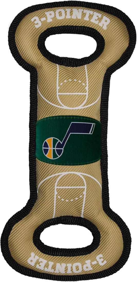 NBA Utah Jazz Field Toy. - Tough Nylon Pet Toy with Double Trim Stitching & Inner Squeaker