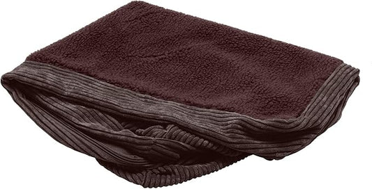 Furhaven Replacement Dog Bed Cover Fleece & Corduroy Chaise, Machine Washable - Dark Espresso, Jumbo Plus (XX-Large)