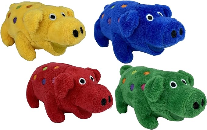 Multipet Plush Dog Toy Squeakers and Crinkle (Globlets (1 Pack))