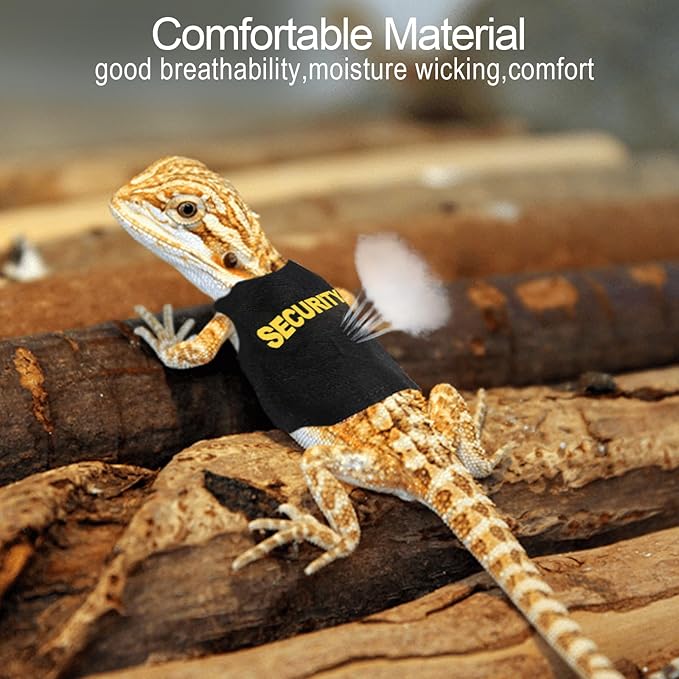 Bearded Dragon Harness and Leash Set - Self-Adhesive Adjustable Lizard Reptiles Harness Bearded Dragon Accessories, Bearded Dragon Clothes with 67in Escape Proof Nylon Leash for Walking Outdoor