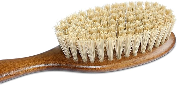 Mars Coat King Bristle Cat Hair Brush Deshedding Tool - Pet Grooming Supplies for Furry, Shaggy, Loose Hair in all Breeds, Wooden Handle for Thick Coats - ¾" Bristles, 2" Wide Head