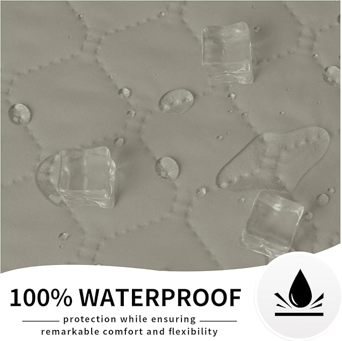 Easy-Going 100% Waterproof Dog Bed Cover Reversible Leak Proof Couch Cover Washable Sofa Cover Furniture Protector Blanket for Pets Kids Children Dog Cat (30x70 Inch, Beige/Beige)