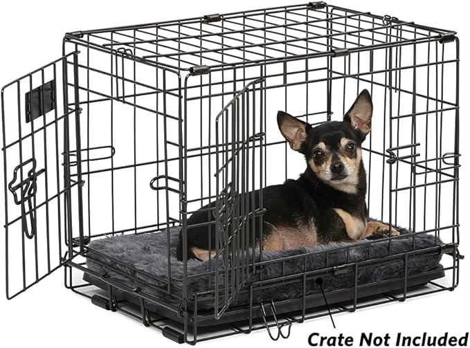 MidWest Homes for Pets Bolster Dog Bed 18L-Inch Gray Dog Bed or Cat Bed w/ Comfortable Bolster | Ideal for "Toy" Dog Breeds & Fits an 18-Inch Crate | Easy Maintenance Machine Wash & Dry