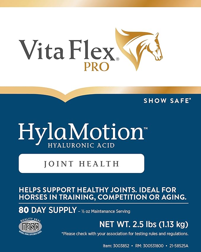 Pro Hylamotion Hyaluronic Acid Horse Joint Supplement; Ideal for Aging, Training or Competition Horses, 2.5 Pounds