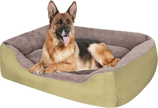 PUPPBUDD Dog Beds for Medium Dogs, Washable Dog Bed Comfortable and Breathable Pet Bed Rectangle Warming Dog Bed for Medium Dogs