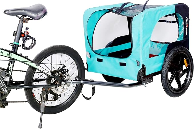 KZPFER Foldable Pet Jogging Stroller Dog Carriers Bicycle Trailer Pet Dog Cat Bike Trailer