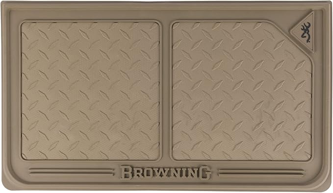 Browning Pet Dish Mat, Easy to Clean Dish Mat with Rubber Non-Skid Base, Elk Grey